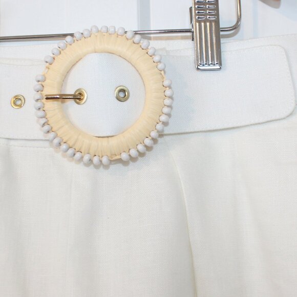 Zimmermann Jude White Linen Shorts NEW - Picture 7 of 10